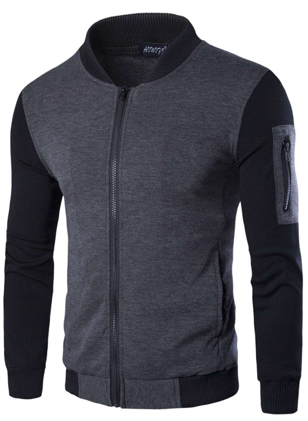 1 Pc Men’s Stitched Fleece Zipper Jacket