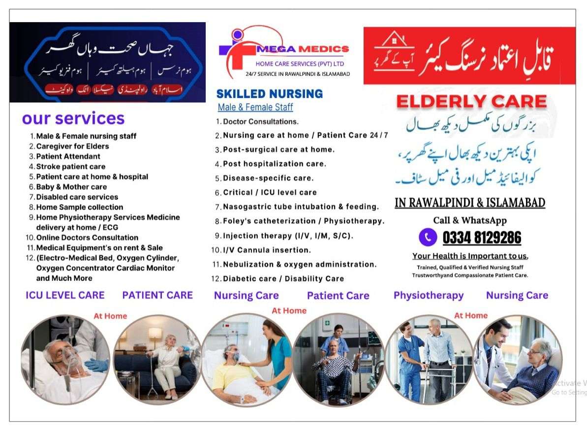 Nurse patient attendant at home , physiotherapy nursing care