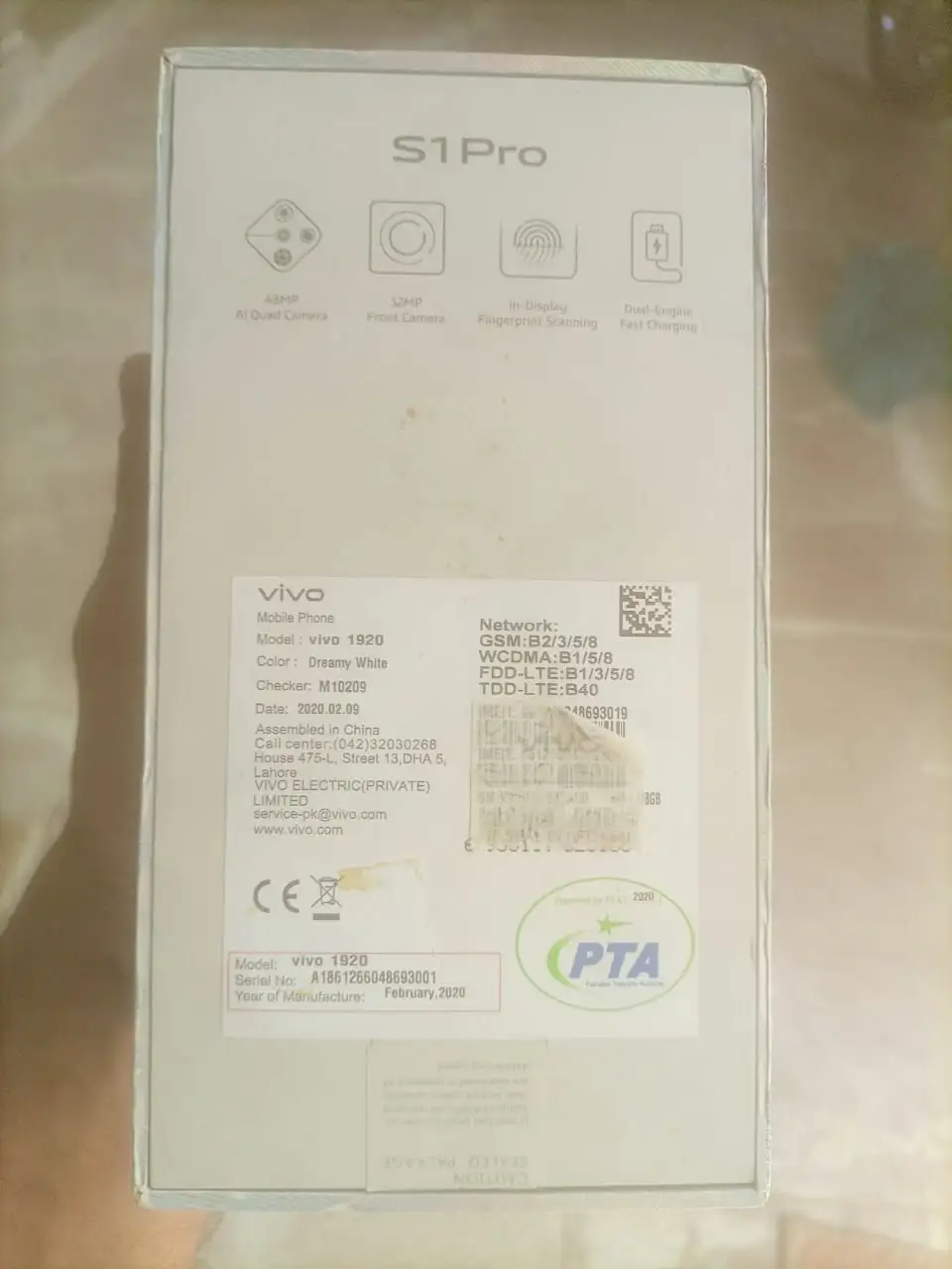 Vivo S1 Pro 8gb 128gb for sale 10/10 condition