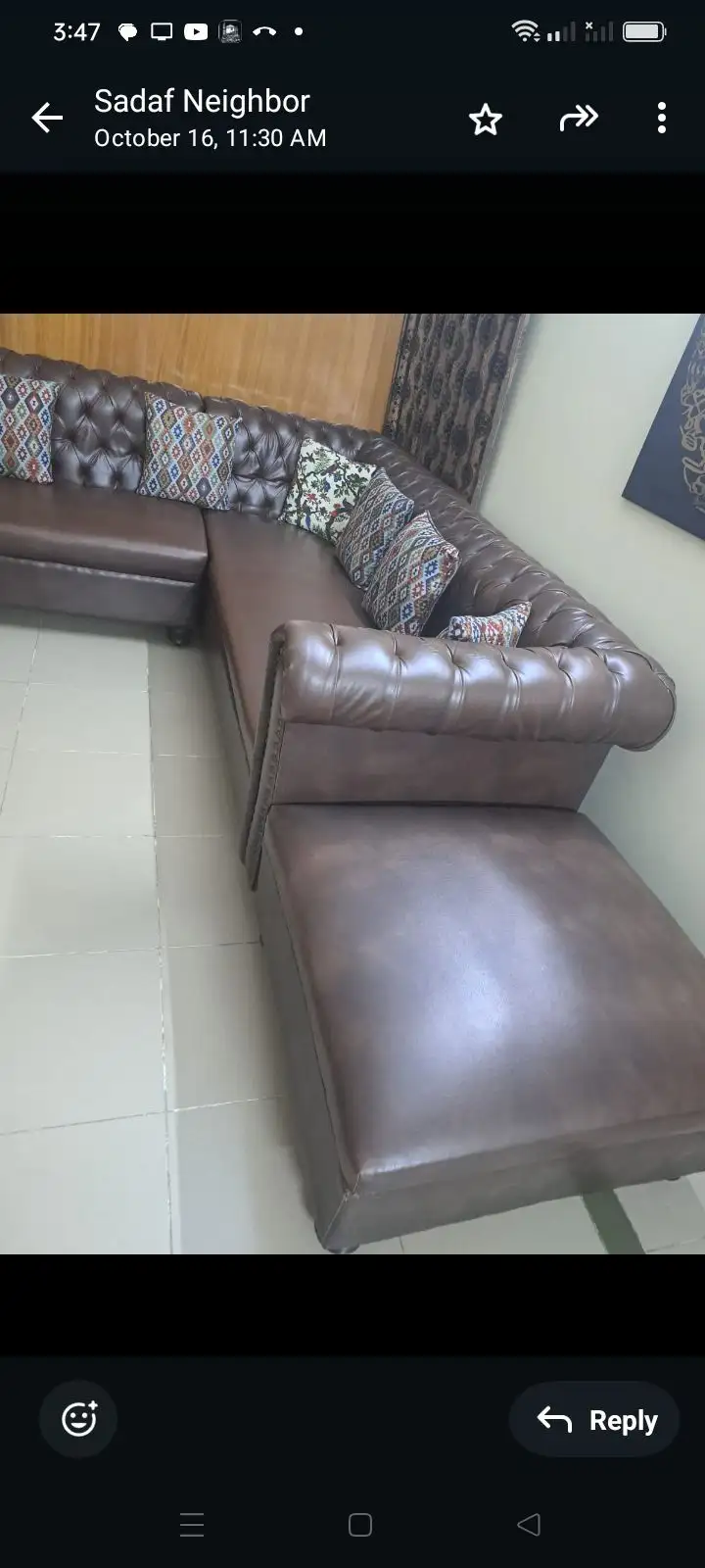 L shape sofa + satee for sae