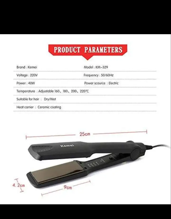 Kemmei hair straightener 100% best performance with 4 heating steps