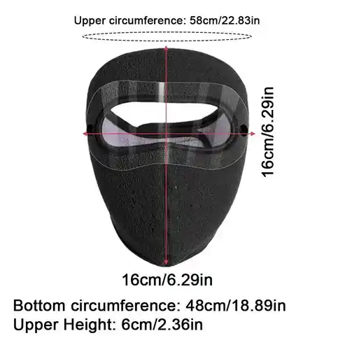 Windproof Anti-Dust Full Face Mask with Anti-Fog Goggles