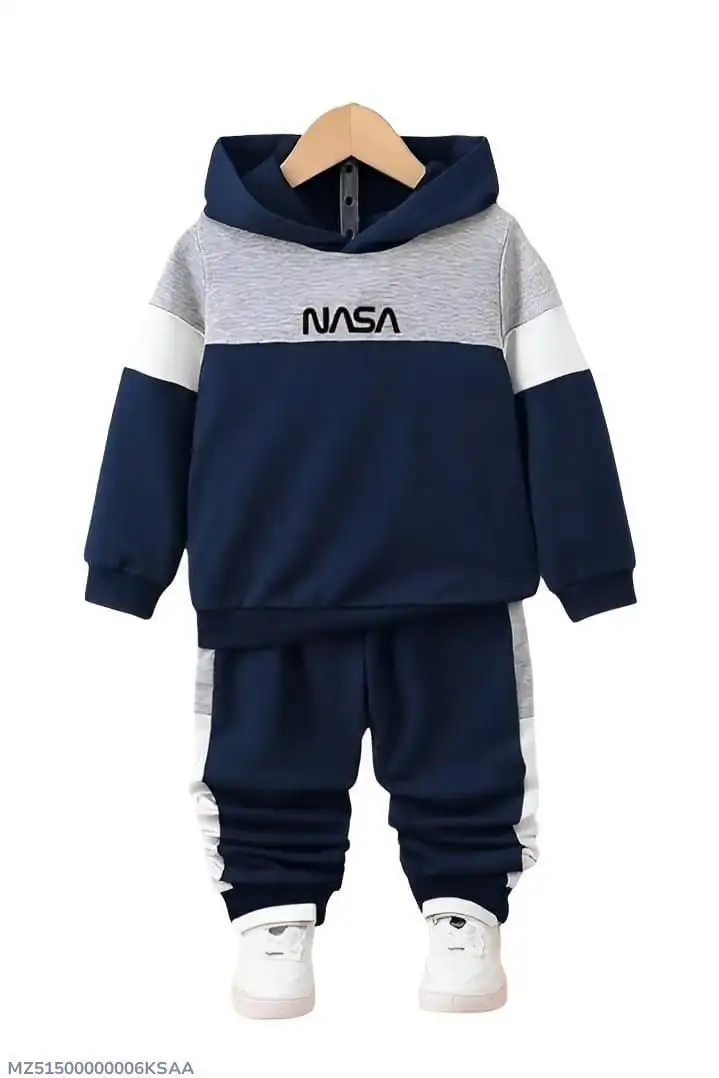 2pcs boys fleece printed tracksuit