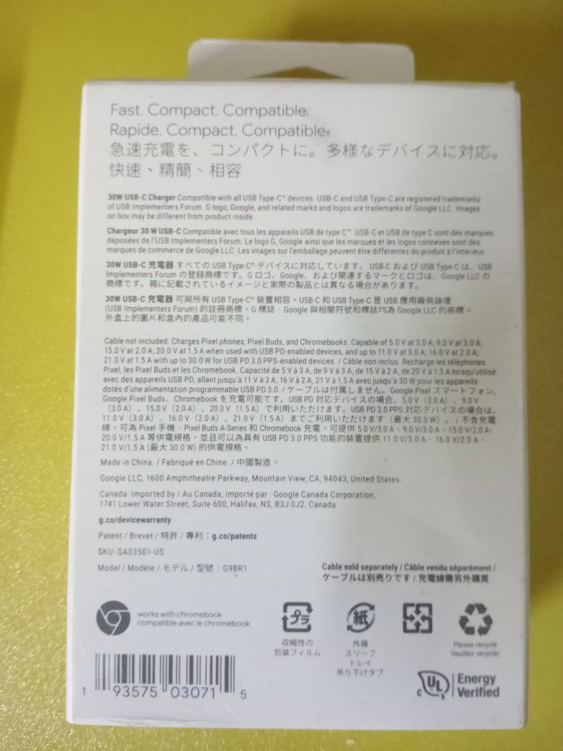 30watt Google pixel 6pro chargers