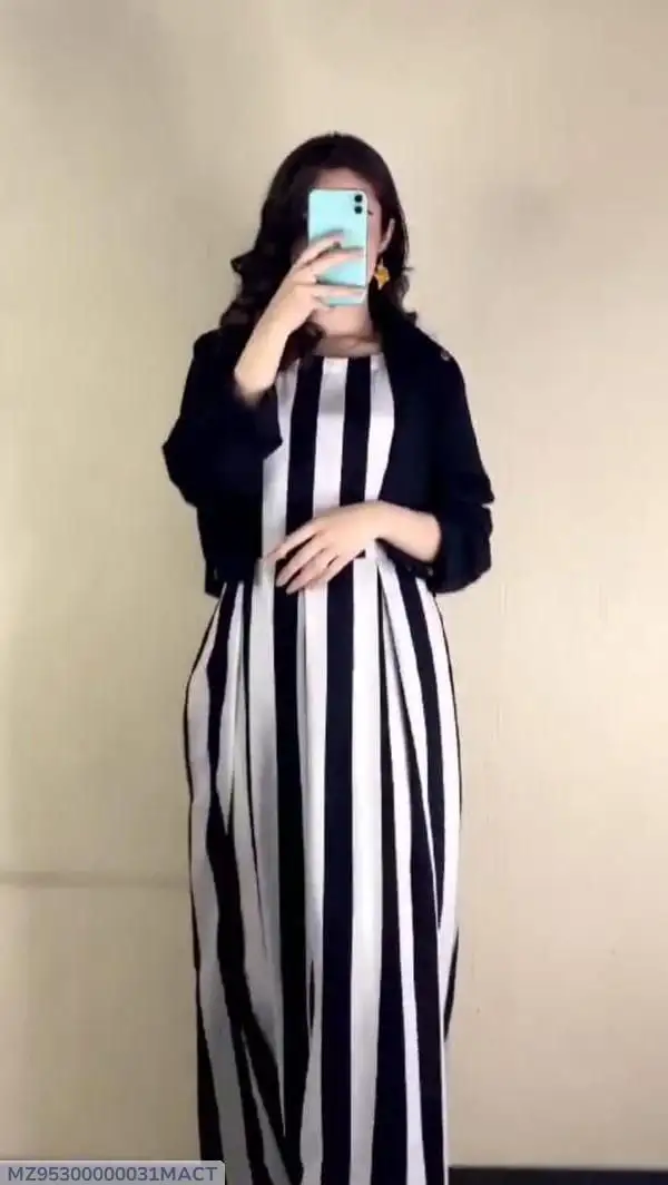 2pc women’s stitched linen painted maxi koti suti