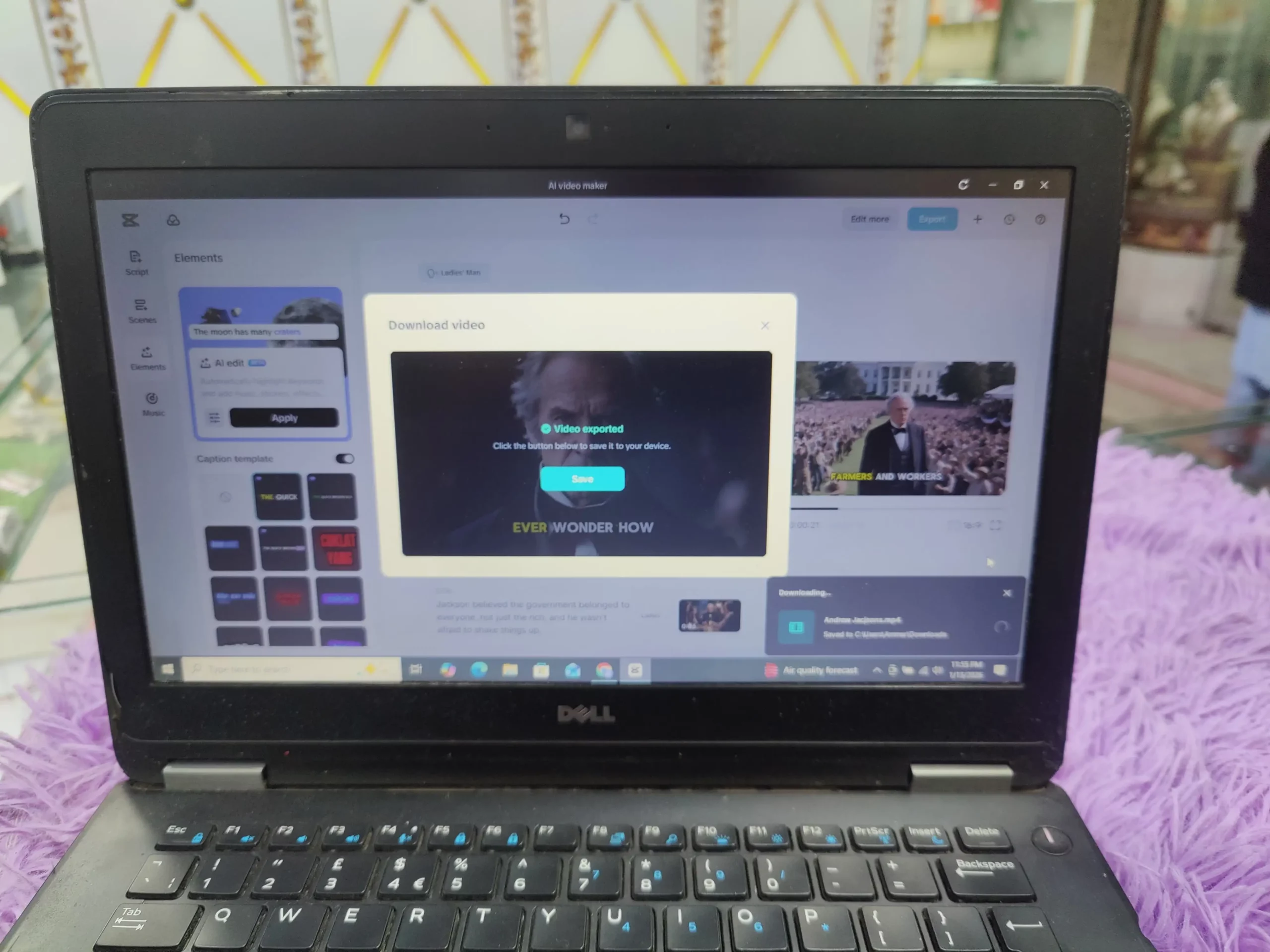 Dell Laptop I5 6th generation 4gb ram 128gb ssd