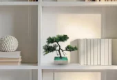 Artificial green bonsai tree