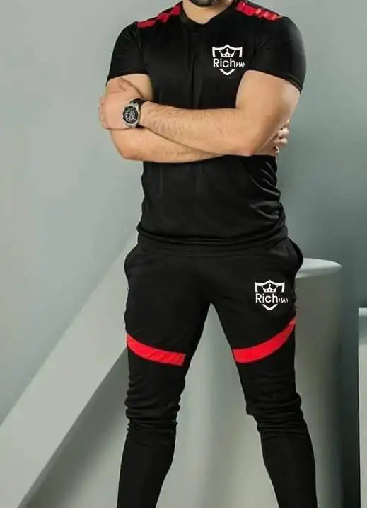 2 PC men’s stitched polyester printed track suite