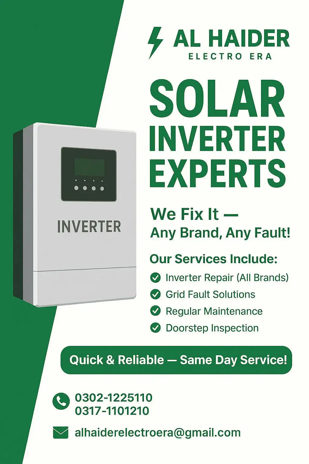 Solar repair service / ups repairing center