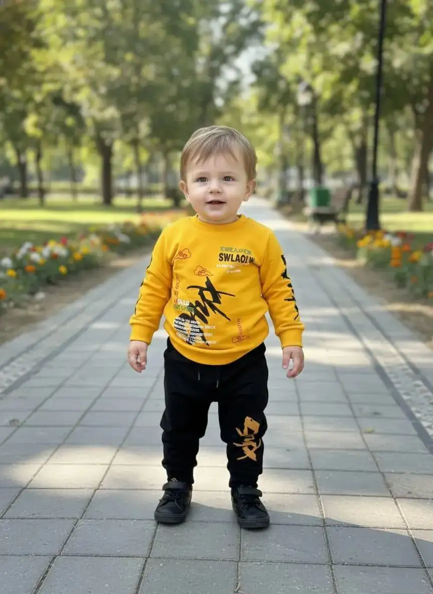 Winter 2pc boys Ang girls printed track suite