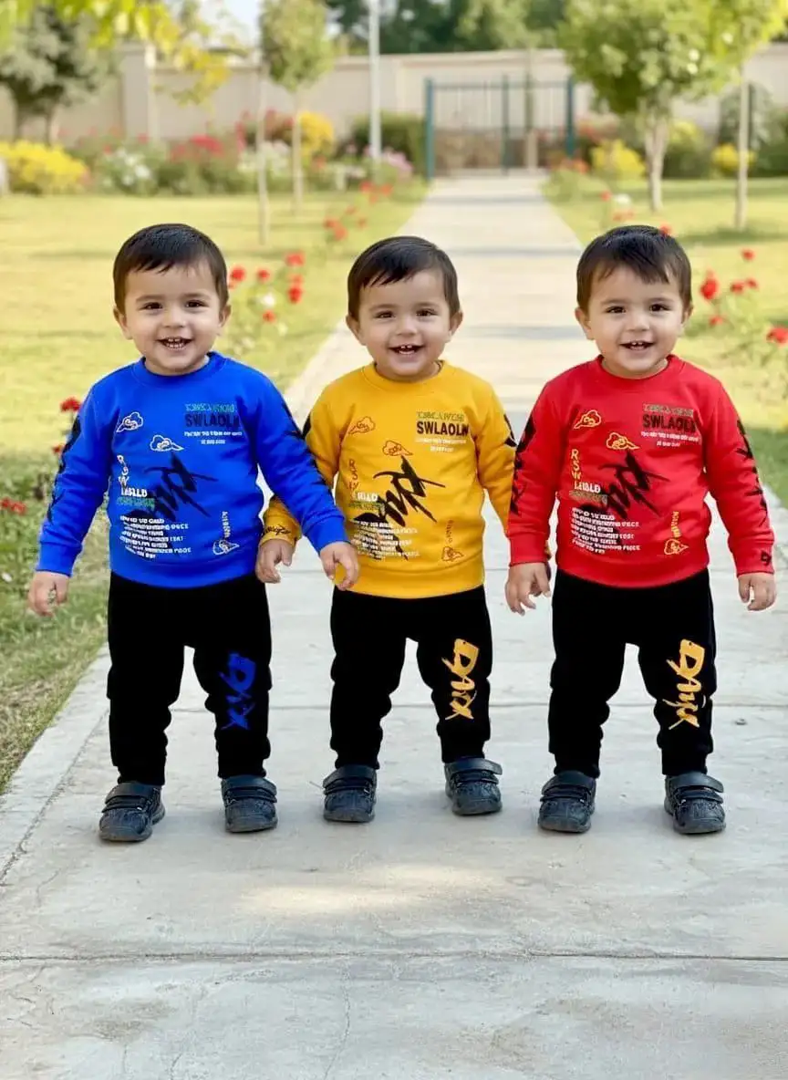 Winter 2pc boys Ang girls printed track suite