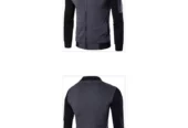 1 pc men’s fit body fleece jacket grey