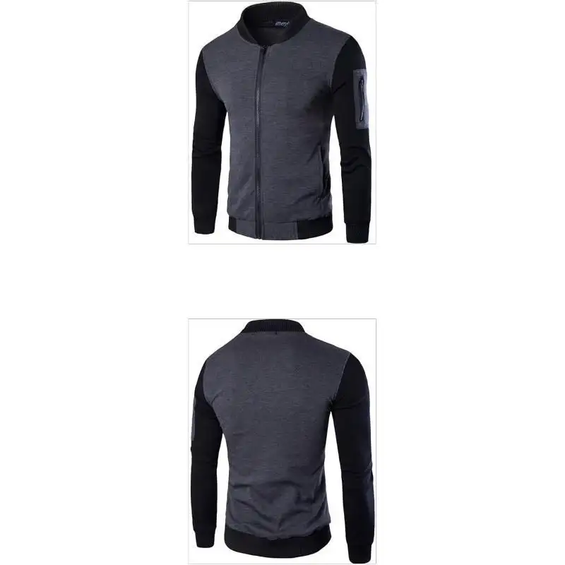 1 pc men’s fit body fleece jacket grey