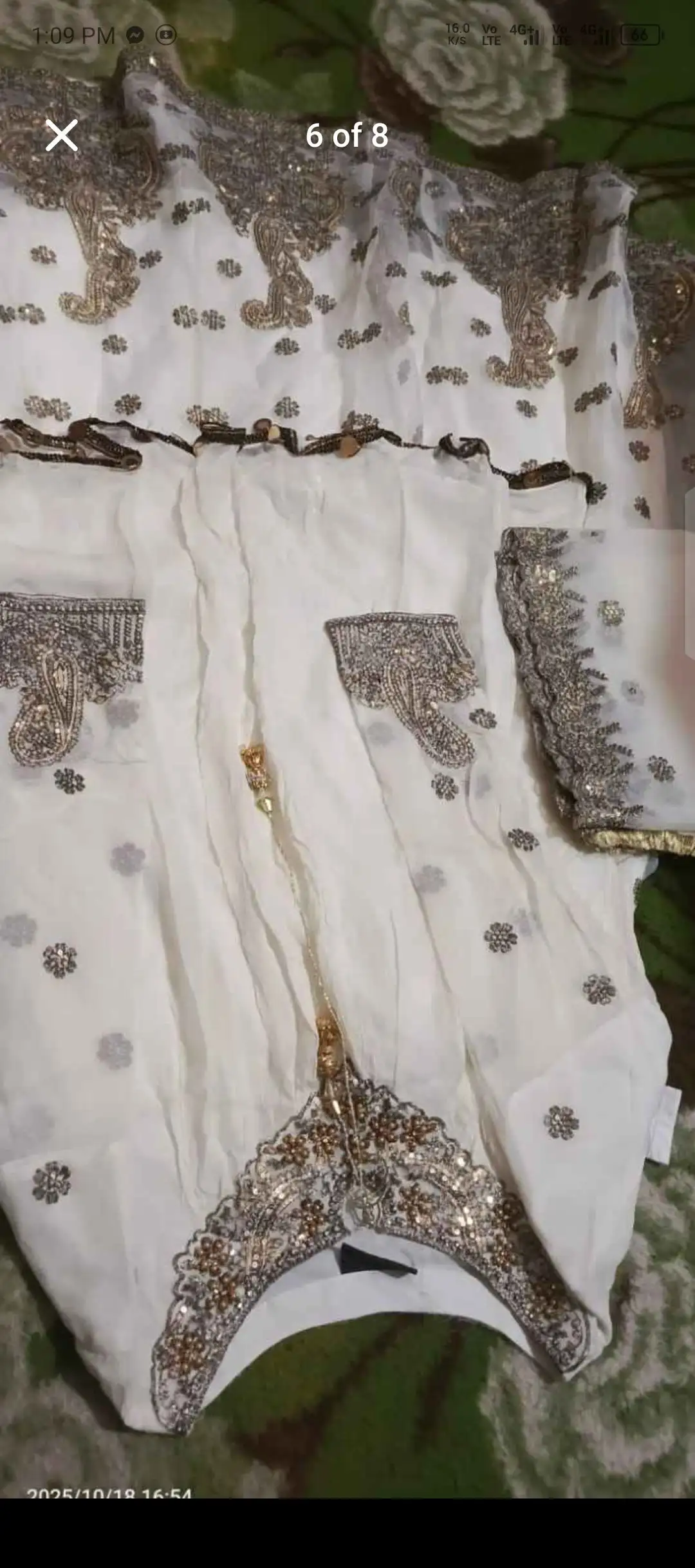 White lehenga Maxi for urgent sale