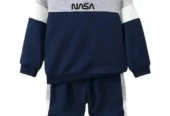 2pcs boys fleece printed tracksuit