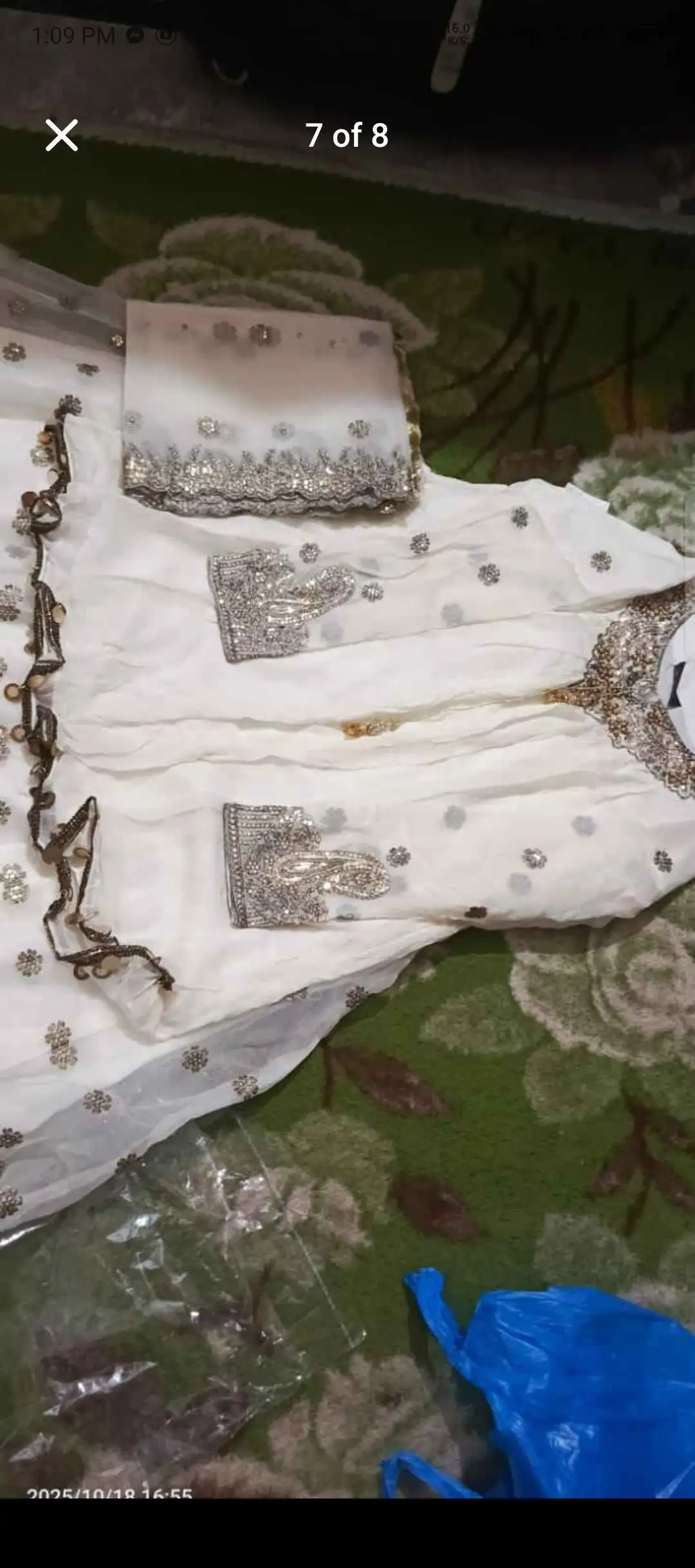 White lehenga Maxi for urgent sale