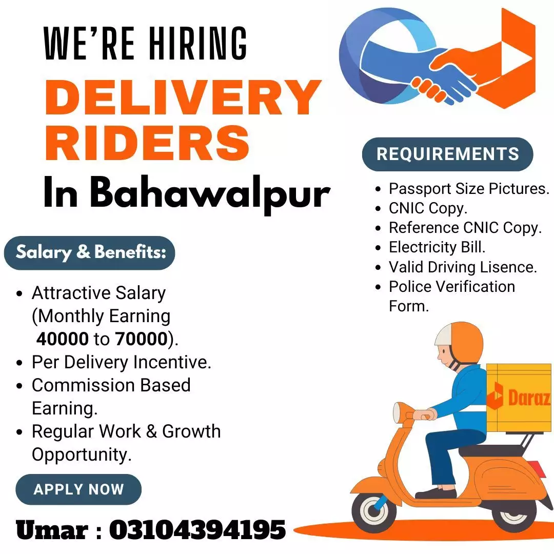 Delivery Riders Required – Multan
