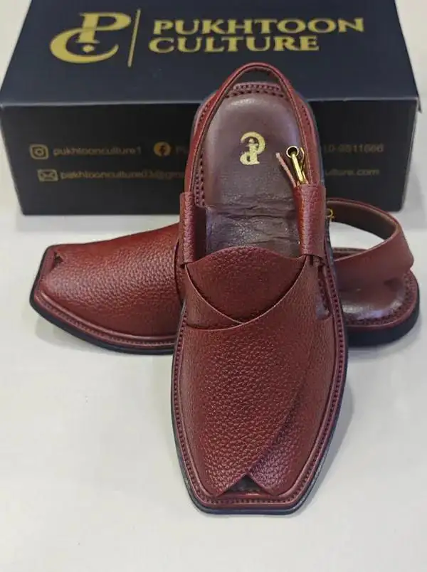 Men’s PU leather Plain Peshawari chapple