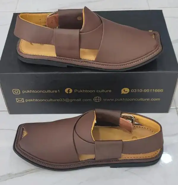 Men’s PU leather Plain Peshawari chapple