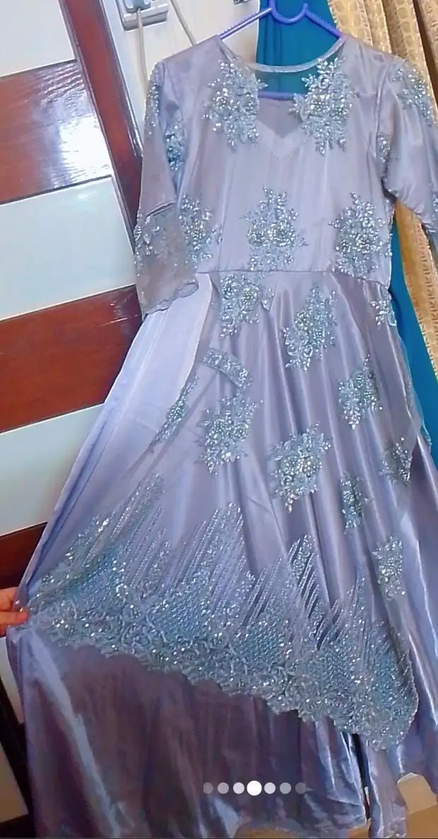 Grey Maxi with Duppatta size M