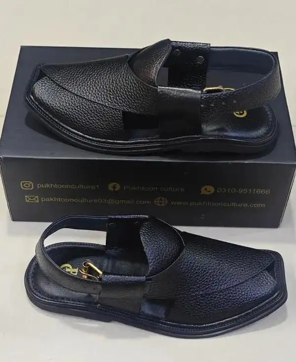 Men’s PU leather Plain Peshawari chapple