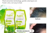 500*2 ML Apple Ammonia-Free Black Hair Cream, No-Toxic, No Stimulation, Natural BlackHair