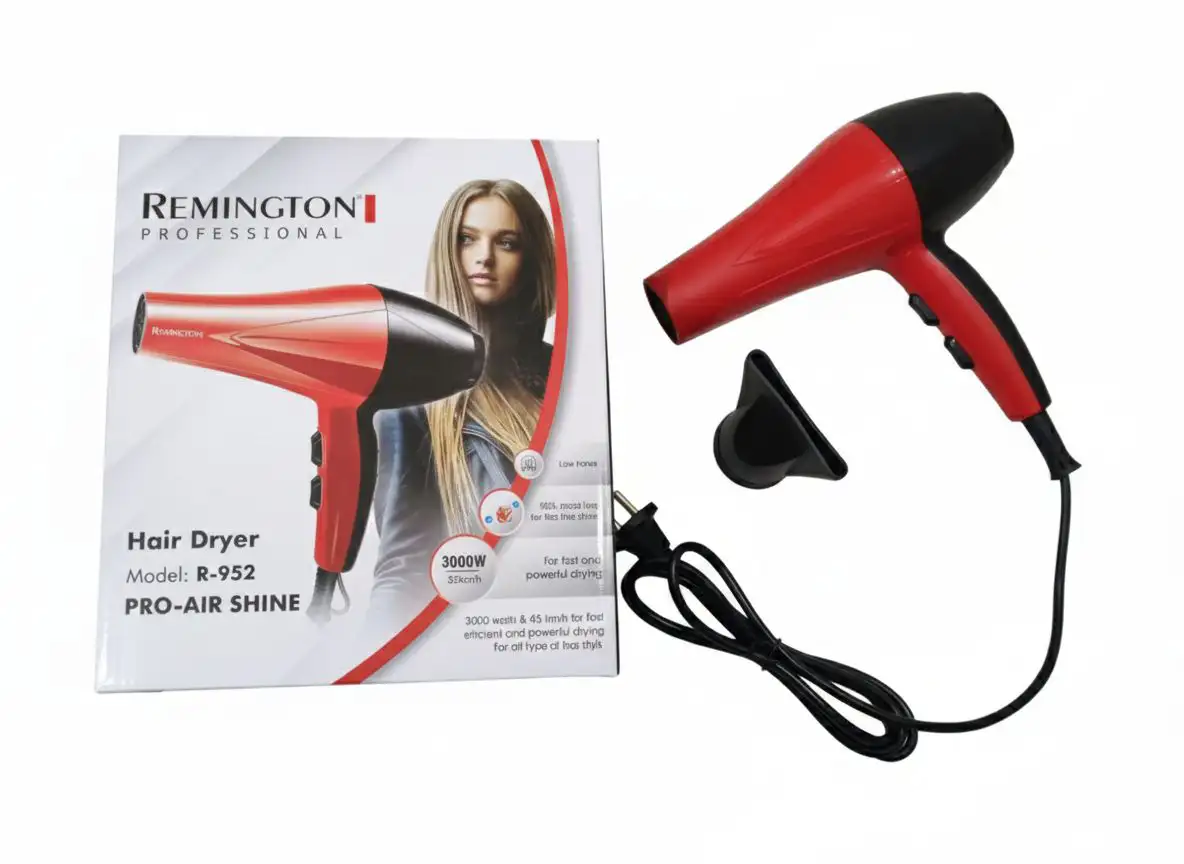 Remington Professional Hair Dryer R-952: Ultra-Fast Drying & Shine Boost (3000 Watts)