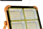 Portable LED Work Solar Light 100W 16500mAh 10000 LM with Stepless Brightness Job Site