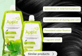 500*2 ML Apple Ammonia-Free Black Hair Cream, No-Toxic, No Stimulation, Natural BlackHair