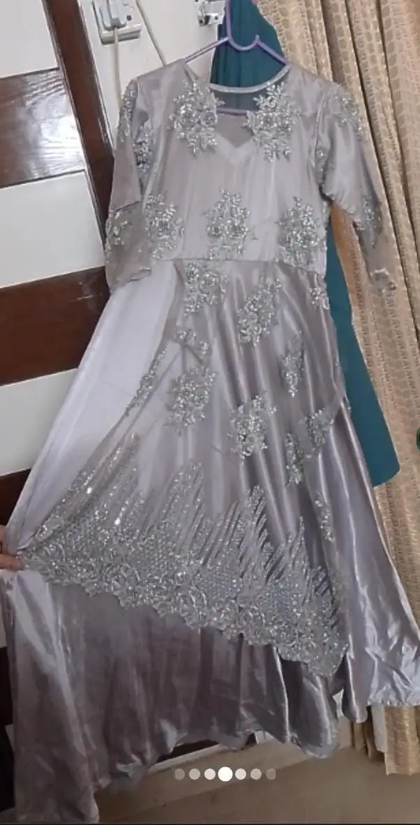 Grey Maxi with Duppatta size M