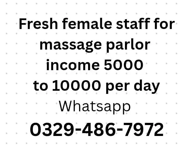 Fresh female for beauty parlor Whatsapp O329-486/7972
