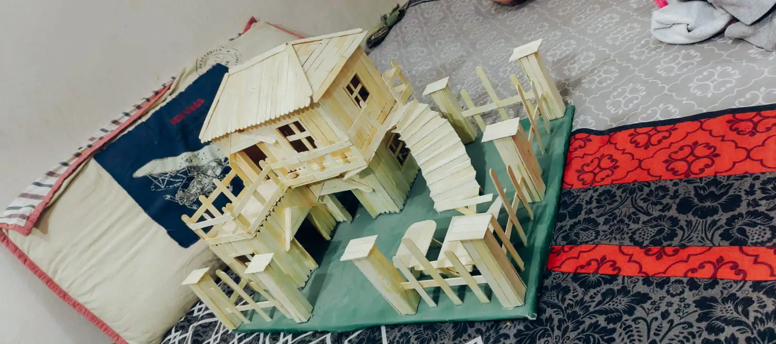 Ice cream sticks house🏠