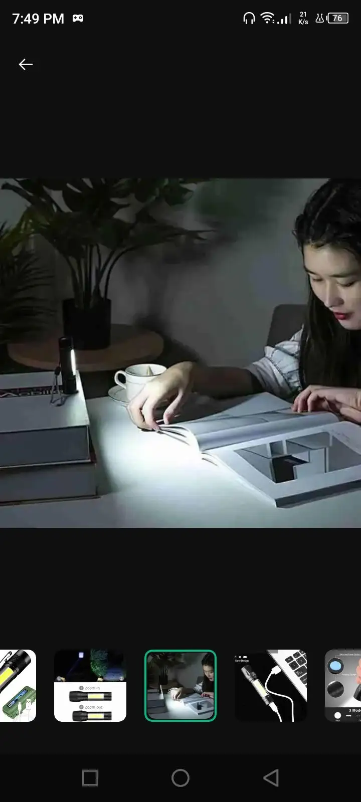 Rechargeable metal body torch waterproof