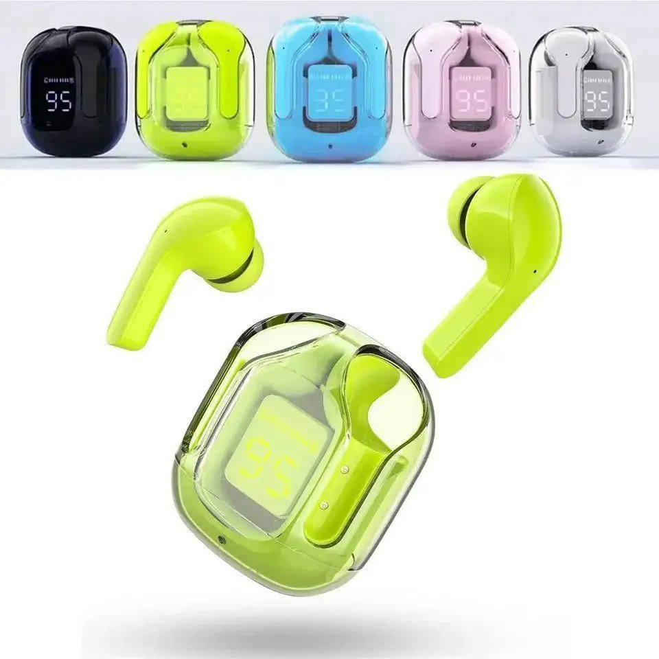 Stylish Clear Case Bluetooth Earbuds with ANC