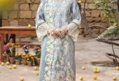 3pcs Grey Chikankari Lawn suit for Eid party wear