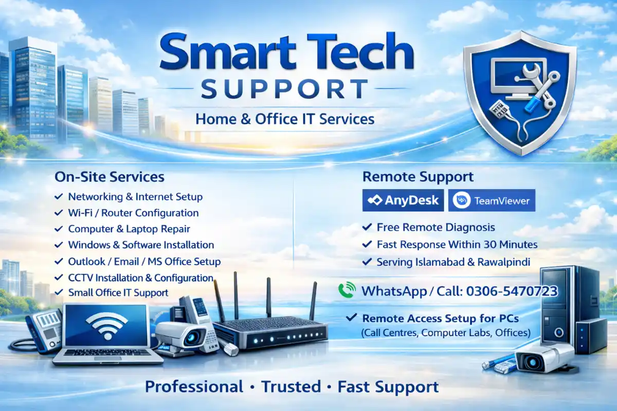 Professional IT Support – Home & Office Services | Isl/Rwp
