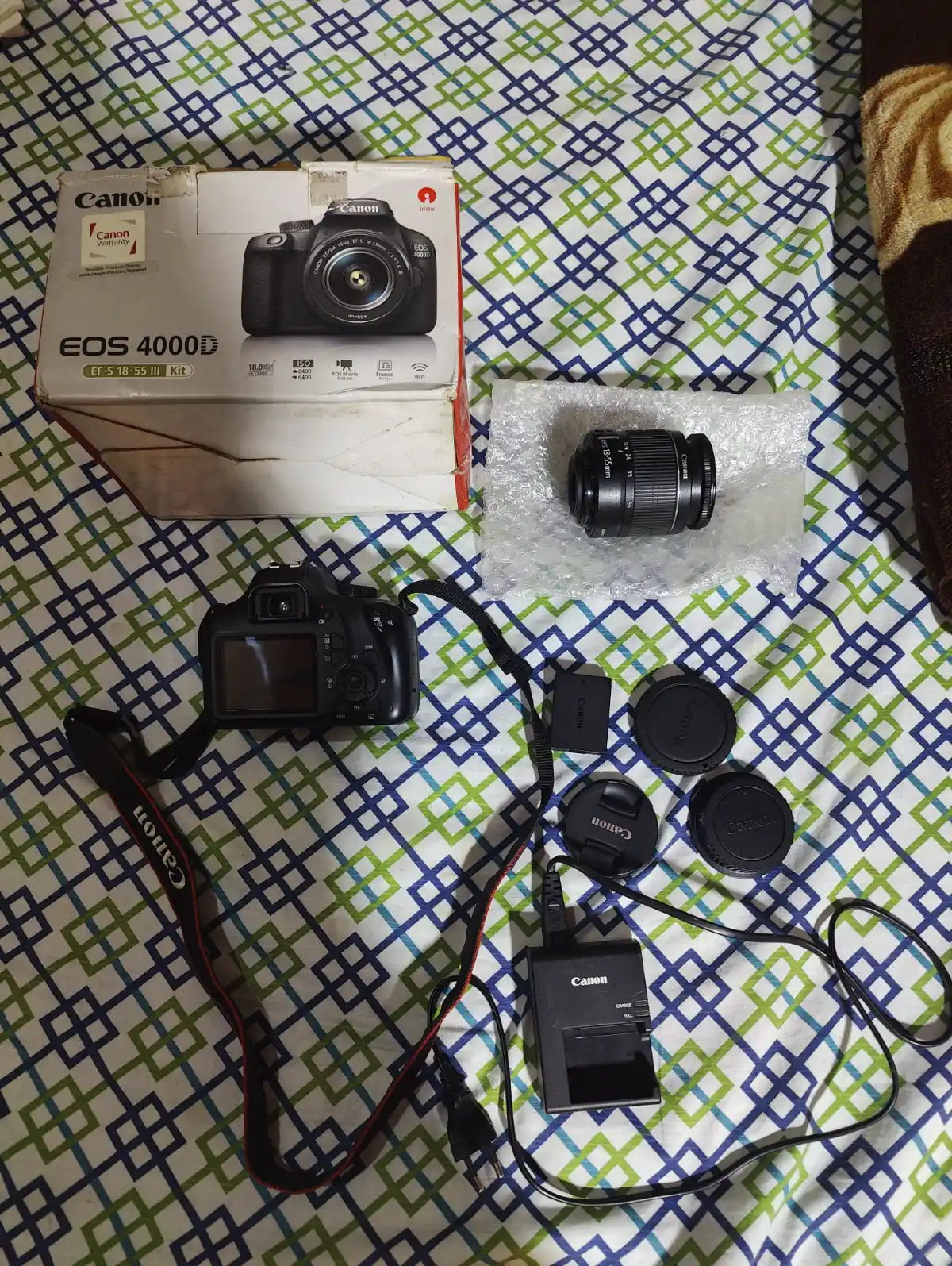 Canon eos 4000d with full kit imported