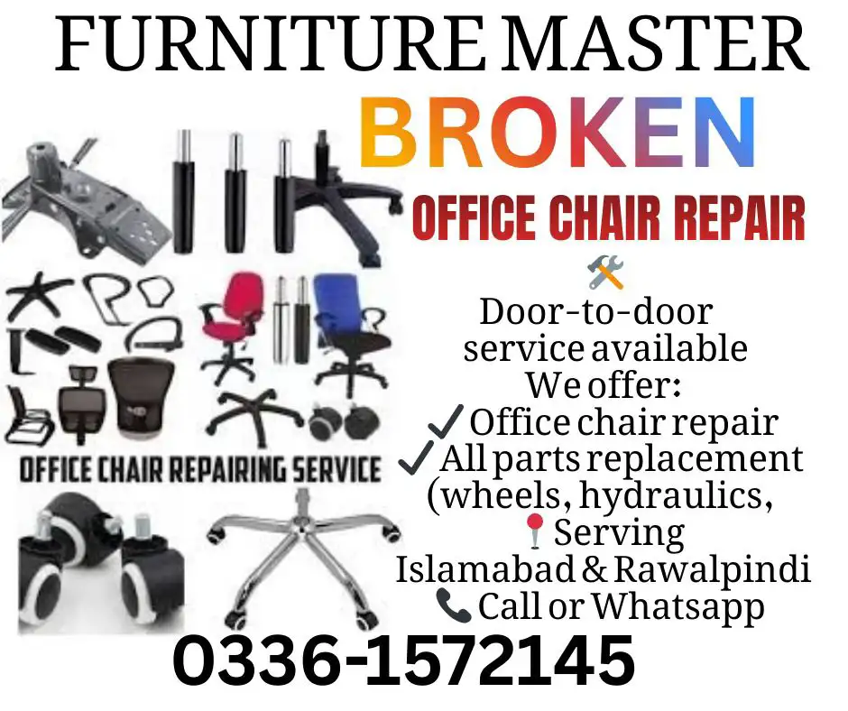 Office chair parts replacement and repair