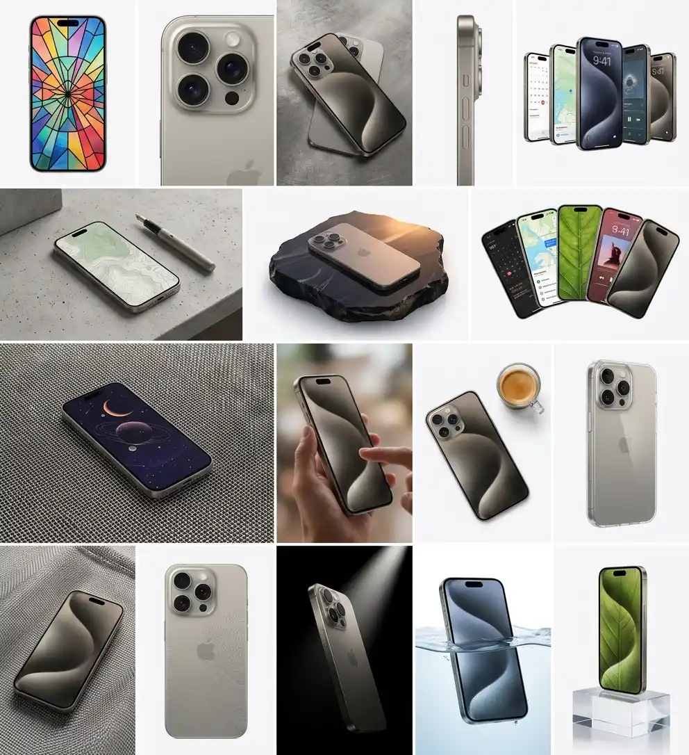 Aluminium alloy prop silver phone iPhone 15 from Max