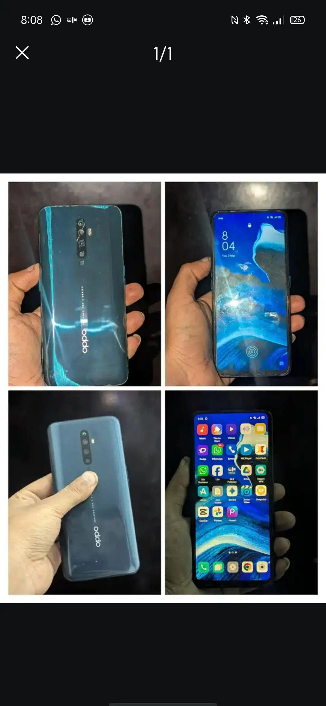 Oppo Reno 2z 8 GB 256gb