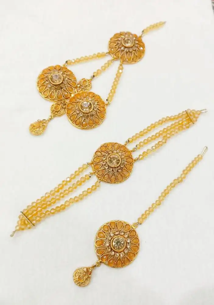 *Product Name*: Champagne Bridal Jewellery Set for Women