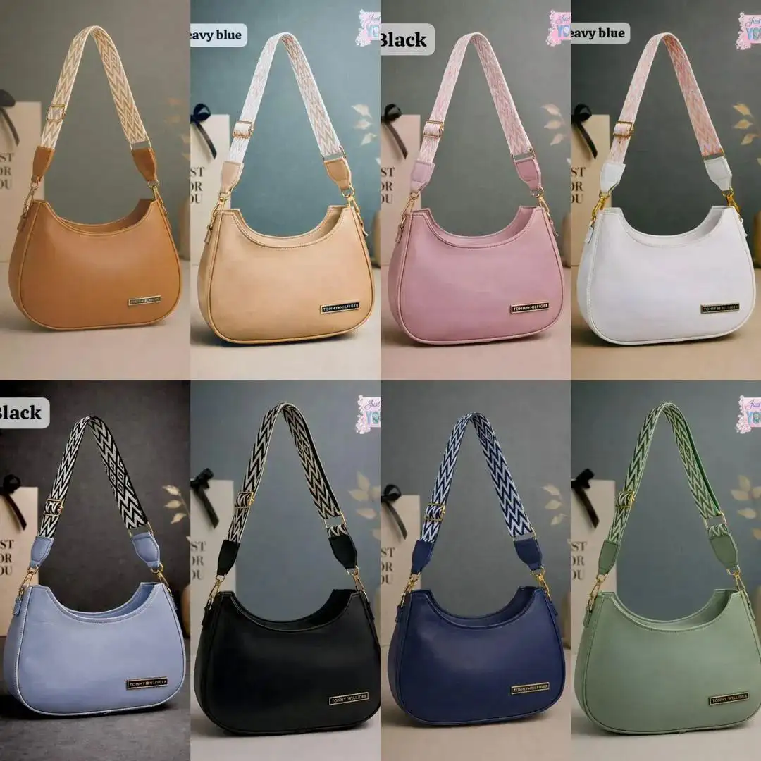 Girls Blue Leather Shoulder Bag plain 6.9 inch