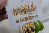 9 pair of earrings, FD