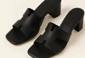 Women’ Black Rexine Heels Size 6-11Casual.