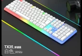 Gaming mouse and keyboard set with RGB lights