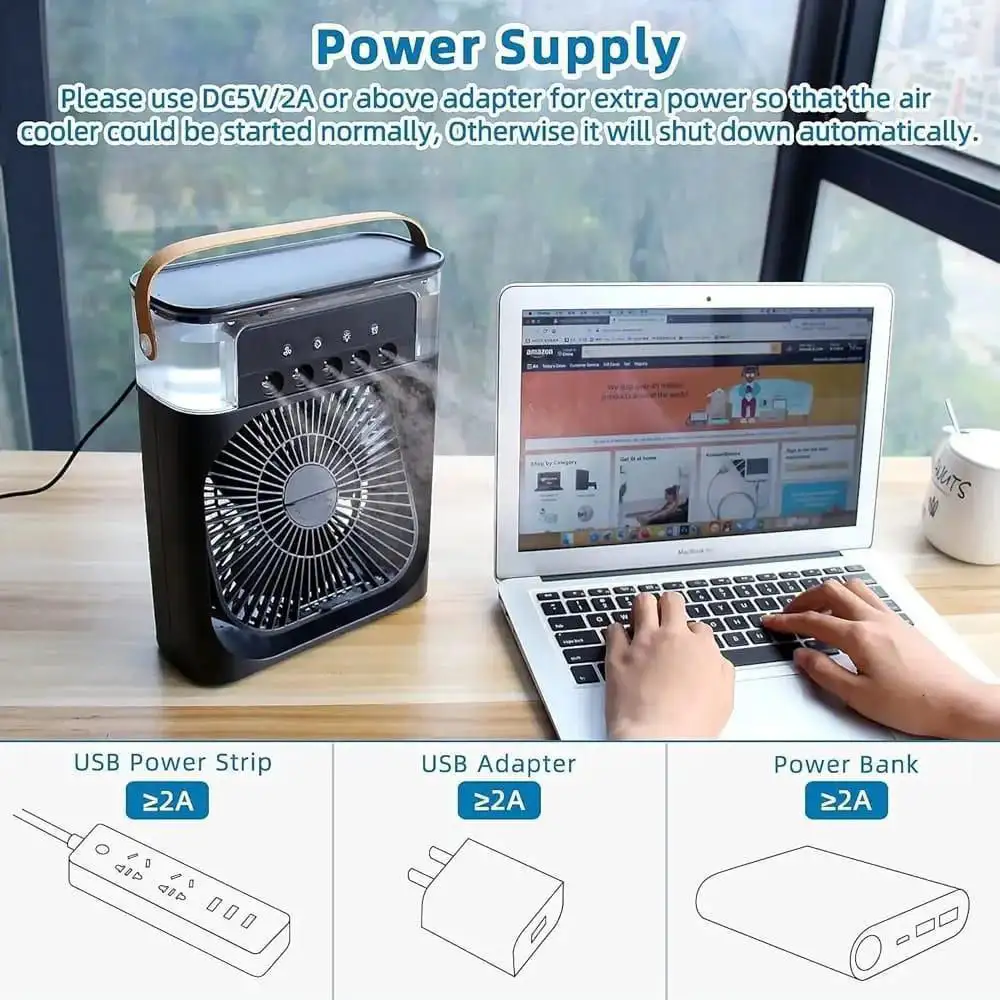 Portable USB Mini Air Cooler White