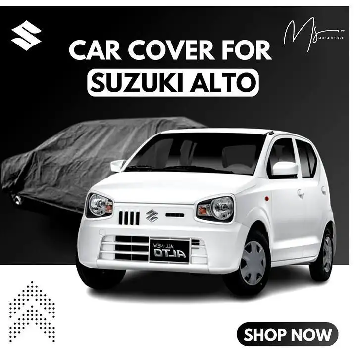 Grey weatherproof car cover for alto