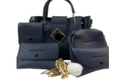 *Product Name*: Blue PU Leather 4-Piece Handbag Set for Women