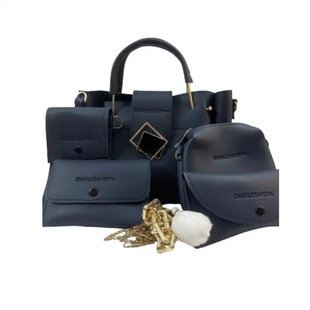 *Product Name*: Blue PU Leather 4-Piece Handbag Set for Women