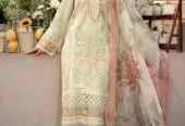 3pc Unstiched Embroidered Lawn Suit – Very heavy article